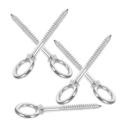 Hoement 5 Stück Teiliges Edelstahl Augenschrauben Selbstbohrende Metall Schraubhaken für Holzgewinde Schwerlast Aufhängehaken für Hängematte Schaukelstuhl Vielseitig Einsetzbar Langlebig Hoement 5 Stück Teiliges Edelstahl Augenschrauben Selbstbohrende Metall Schraubhaken für Holzgewinde Schwerlast Aufhängehaken für Hängematte Schaukelstuhl Vielseitig Einsetzbar Langlebig von Hoement
