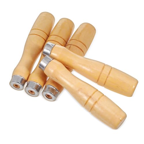 Hoement 5 Stück Teiliges Holzgriff für Feilenschneidewerkzeuge Ergonomisch Geformt mit Metallhülse Stoßfest Komfortabler Griff Geeignet für Metallfeilen Holzraspeln Schraubendreher und Hoement 5 Stück Teiliges Holzgriff für Feilenschneidewerkzeuge Ergonomisch Geformt mit Metallhülse Stoßfest Komfortabler Griff Geeignet für Metallfeilen Holzraspeln Schraubendreher und von Hoement