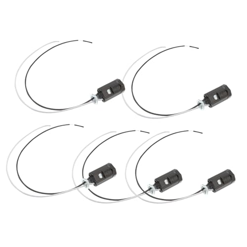 Hoement 5 Stück Teiliges Lampenfassung Schraubfassung aus Langlebigem Bakelit mit Kabel Anschluss für Deckenleuchten Kerzenlampen Geeignet Lichtbasis Einfache Installation Innenbereich Hoement 5 Stück Teiliges Lampenfassung Schraubfassung aus Langlebigem Bakelit mit Kabel Anschluss für Deckenleuchten Kerzenlampen Geeignet Lichtbasis Einfache Installation Innenbereich von Hoement