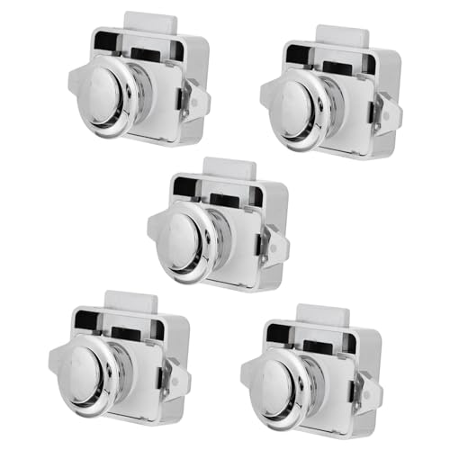 Hoement 5 Stück Teiliges Push Button Türfangschloss Rostfreier Türknopfverschluss für Türen und Geeignet für Wohnmobil Yacht Schrank und Möbel Einfache Montage Hoement 5 Stück Teiliges Push Button Türfangschloss Rostfreier Türknopfverschluss für Türen und Geeignet für Wohnmobil Yacht Schrank und Möbel Einfache Montage von Hoement