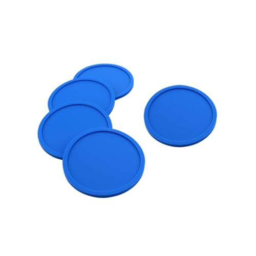 Hoement 5 Stücke Sicher Becher Tasse Matte Tisch rutschfeste Coaster Blau Pad Silikon Glas Flasche Dicke Trinken Tischsets von Hoement