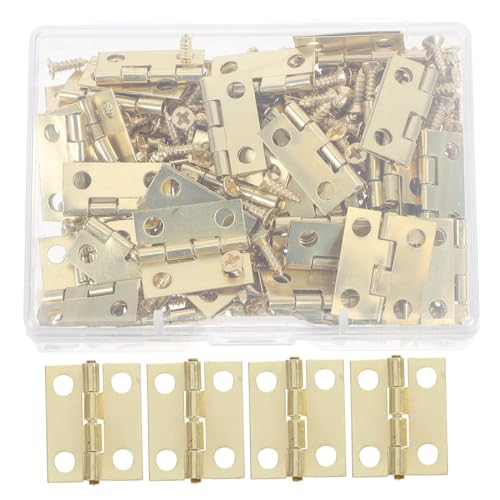 Hoement 50 Kleine Scharniere Zum Basteln: 19 Mm X 15 Mm Mini-scharniere Mit 200 Schrauben Für Schmuckschatullen, Diy-projekte Und Miniaturmöbel – Mit Tragbarer Aufbewahrungsbox Hoement 50 Kleine Scharniere Zum Basteln: 19 Mm X 15 Mm Mini-scharniere Mit 200 Schrauben Für Schmuckschatullen, Diy-projekte Und Miniaturmöbel – Mit Tragbarer Aufbewahrungsbox von Hoement