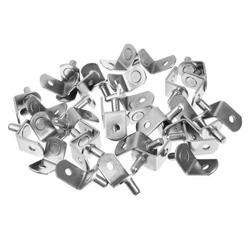 Hoement 50 Stück Förmige Regalbodenträger mit Loch Stabile Regalhalterungen für Schränke Vielseitige Einlegebodenstützen für Küchen Kleiderschränke Langlebige Metallhalter für Möbel von Hoement