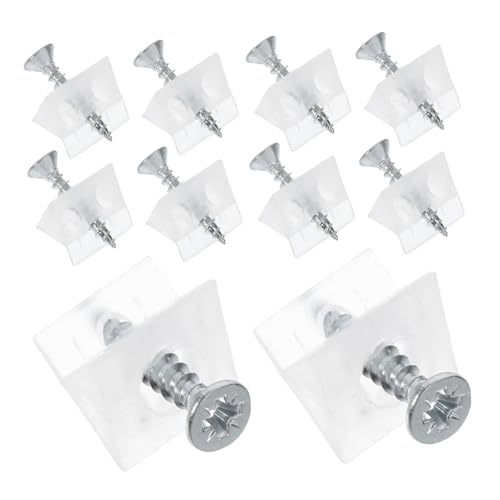 Hoement 50 Stück Teiliges Kunststoff Transparente Möbelwinkel für Schränke Ablagen Stabile Eckstützen zur Möbelreparatur Einfache Montage Zuverlässige Fixierung von Hoement