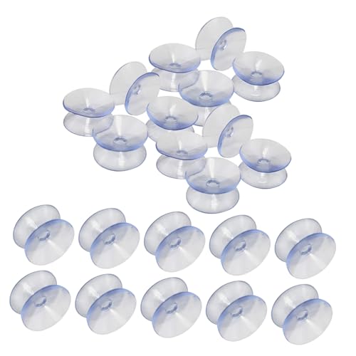 Hoement 50 Stück Transparente Doppelseitige Saugnapf-gummipads für Glasflächen rutschfeste Silikon-Sauger ohne Haken Vielseitig für Haushalt und Dekoration Geeignet von Hoement
