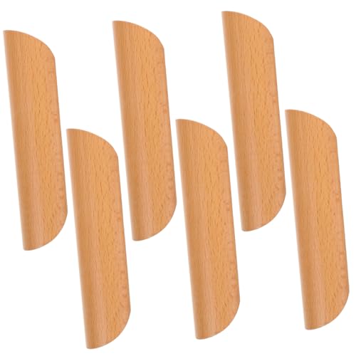 Hoement 6 Stck Teiliges Halbkreisförmige Möbelgriffe aus Lackiertem Buchenholz Robuste Schrank Kommoden griffe Vintage Stil Passend für Kleiderschränke Schuhschränke und Küchenschränke von Hoement