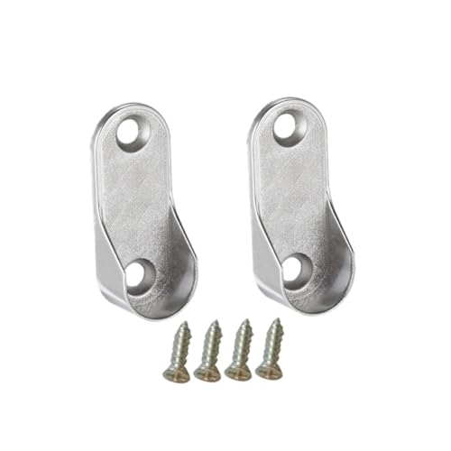 Hoement 6 Stück Kleiderstabhardwarezubehör Verdickt Stange Klammern hängend ich Inhaber Unterstützung Gestell Form Kleidung Schrankhalterung Schrankrohrhalter Schrankhardware Möbelhardware von Hoement
