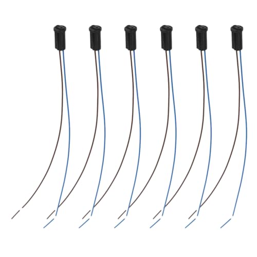 Hoement 6 Stück Lampenfassung Kunststoff LED Sockel für Niederspannung Kompakte Mini Lampenhalter mit Einfacher Installation Sicherer Halogen Stiftsockel für LED Leuchten von Hoement