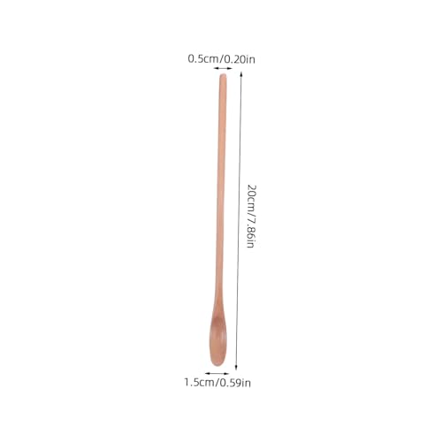 Hoement 6 Stück Teiliges Holzlöffel mit Langem Stiel Mini Rührlöffel aus Holz für Kaffee Tee Honig Langlebige Kaffeelöffel für Hohe Tassen und Vielseitige Getränkezubereitung von Hoement