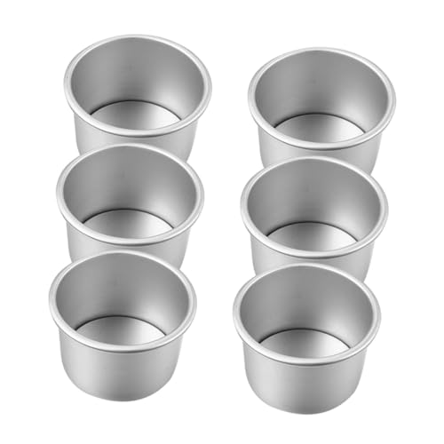 Hoement 6 Stück Teiliges Runde Kuchenform aus Aluminiumlegierung mit Abnehmbarem Boden Antihaftbeschichtet Leicht zu Lösen zum Backen von Kuchen und Torten von Hoement