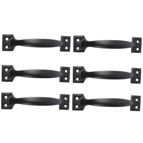 Hoement 6 Stück Teiliges Vintage Türgriffe aus Eisen Bogenform Schrankgriffe für Möbel und Kleiderschränke mit Glatter Oberfläche und Langlebiger Verarbeitung von Hoement