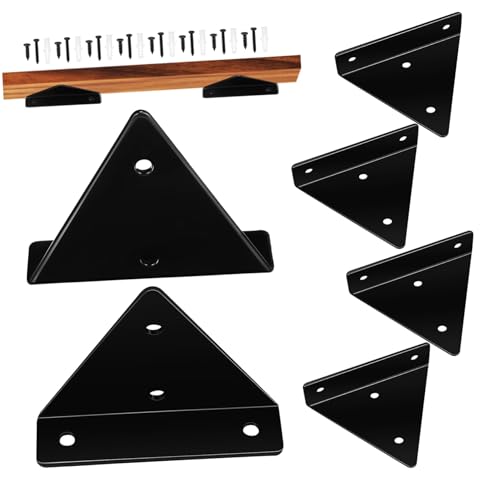 Hoement 6 Stücke Duty Lagerung Dreieck Schwimmende Halterung Regal Klammern Wand Schwere Kleine Metall Unterstützung Versteckte Montieren von Hoement