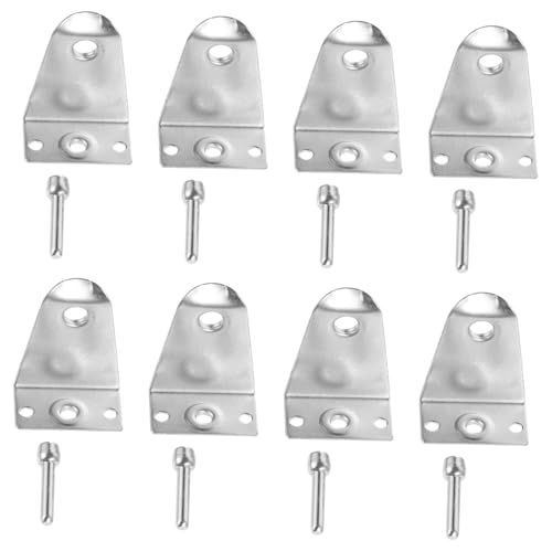 Hoement 8 Sätze Edelstahl Jalousie Halter Teiliges mit Befestigungsclips und Stiftschrauben Kompakte Rostfreie Fensterjalousien Halterungen für Einfache Montage und Anwendung von Hoement