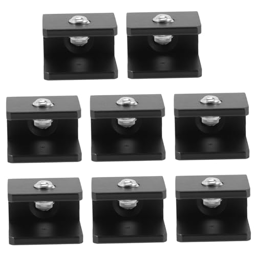Hoement 8 Stück Teiliges Glasshelf-klemmset aus Robustem Material Wandmontierte Halterungen für Glasregale Geeignet für Badezimmer Wohnzimmer und Küchen Einfache Installation Langlebige von Hoement