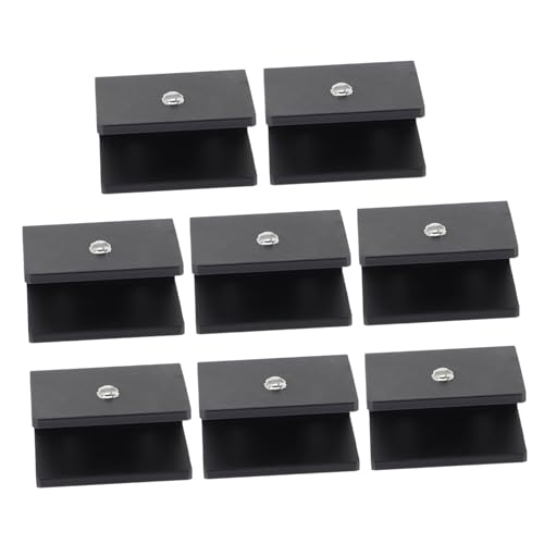 Hoement 8 Stück Teiliges Quadratische Glasklemmen aus Hochfestem Material Langlebige Glasregalhalterungen zur Wandmontage Einfache Installation Schwere Glasbodenträger für Stabile von Hoement