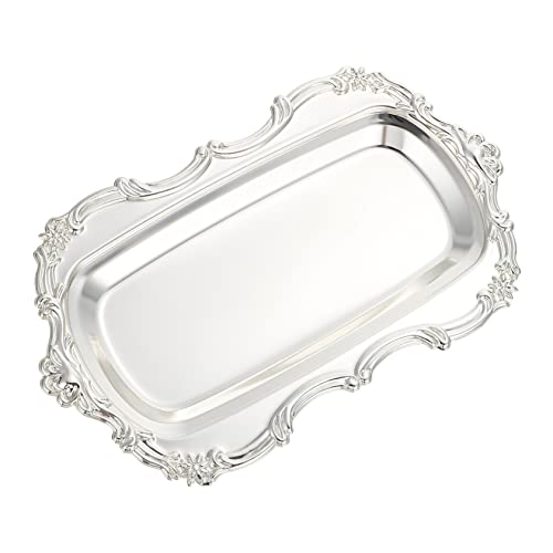Hoement Abendessen Tisch Serviette Cupcake Tablett Dekorative Dessert Platte Eisen Silber Europäischen von Hoement