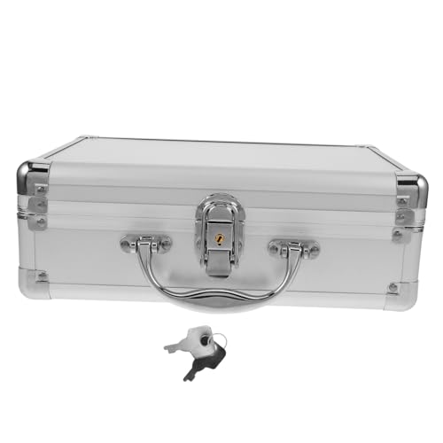 Hoement Aluminiumlegierung Werkzeugkoffer mit Schlüsselschloss Stoßfeste Schaumpolsterung Robuster Metall-tragekoffer für Elektronik Hardware Kosmetik und Zubehör Tragbare Aufbewahrungsbox Hoement Aluminiumlegierung Werkzeugkoffer mit Schlüsselschloss Stoßfeste Schaumpolsterung Robuster Metall-tragekoffer für Elektronik Hardware Kosmetik und Zubehör Tragbare Aufbewahrungsbox von Hoement