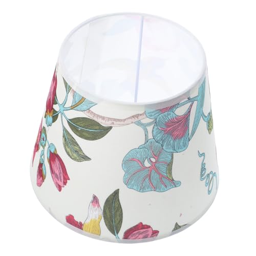 Hoement Blumenmuster Stoff Lampenschirm Zubehör Kreative Tischlampe Abdeckung Dekor Warmes Licht für Innenbereich von Hoement