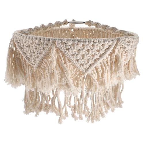 Hoement Boho Macrame Lampenschirm Baumwollseil Handgefertigt Rustikaler Lampenschirm Hängelampe Dekor Wohnzimmer Schlafzimmer Babyzimmer Hoement Boho Macrame Lampenschirm Baumwollseil Handgefertigt Rustikaler Lampenschirm Hängelampe Dekor Wohnzimmer Schlafzimmer Babyzimmer von Hoement