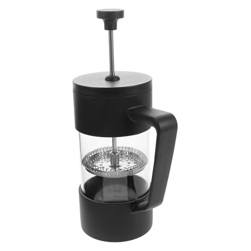 Hoement Borosilikatglas Kaffeepresse Hitzebeständig Handliche Espressomaschine und Teebereiter für Camping Reisen und Zuhause Praktische Filterpresse für Cold Brew und Heißgetränke von Hoement