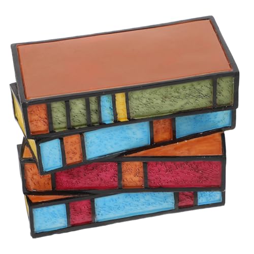 Hoement Bunte Gestapelte Bücher Tischlampe Leselampe Nachttischlampe Dekorative Schreibtischleuchte Geschenk für Wohnzimmer Schlafzimmer Büro von Hoement