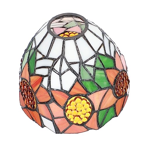 Hoement Buntglas Lampenschirm Retro Design Europäischer Stil Dekorative Lampenabdeckung für Deckenleuchte Wandlampe Stehleuchte Schützend und Vielseitig Einsetzbar Stilvolle von Hoement