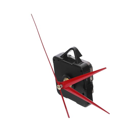 Hoement DIY Wanduhr Uhrwerk Set mit Leisem Quarzwerk und Roten Zeigern Schaftlänge Geräuschloser Mechanismus Präzise Zeitmessung Passend für Heim Hotel Schule ohne Batterie von Hoement
