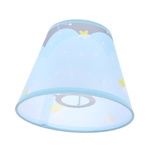 Hoement Dekorativer Baumwoll-leinen Lampenschirm Blauer Sternenhimmel Tischlampen-abdeckung Einfache Lampenschirm-hülle für Wohnzimmer Schlafzimmer Arbeitszimmer Vielseitiges Lampenzubehör von Hoement
