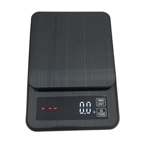 Hoement Digitale Küchenwaage mit Timer Präzisionssensoren USB Betrieben Multifunktional für Kochen Backen Kaffee Schwarz ohne Batterien von Hoement
