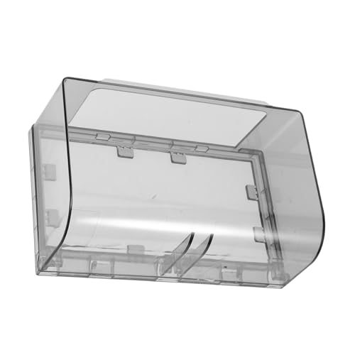 Hoement Doppel-steckdosenabdeckung Selbstklebend Transparent Dunkles Dickes Conjoined Socket Case Spritzschutz für Badezimmer Küche und Wohnräume Einfache Montage ohne Rückstände von Hoement