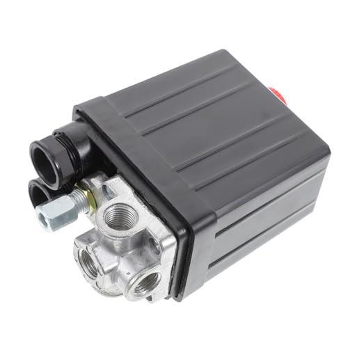 Hoement Druckschalter für Luftkompressor aus Langlebigem Kunststoff mit Dualen Manometern zur Präzisen Druckregelung Einfacher Installation und Zuverlässiger Automatik für Sichere von Hoement