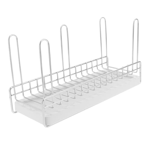 Hoement Edelstahl Becher Trockenständer mit Abtropfbrett Stabiles Edelstahlregal für Wasserflaschen Tassen und Gläser Platzsparender Küchentisch Organizer mit Umgedrehtem Design Vielseitig von Hoement