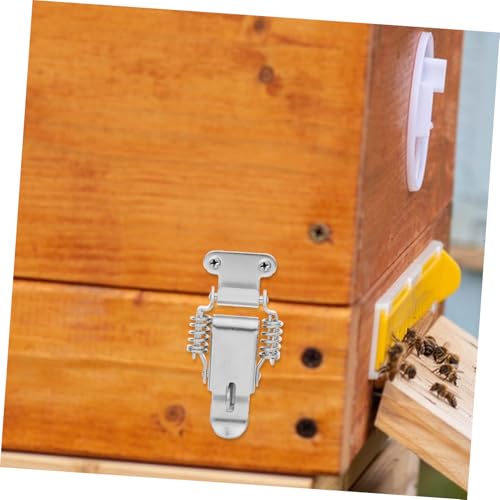 Hoement Edelstahl Doppel feder spannverschluss mit Schlossloch Robuster Kistenverschluss für Werkzeugkoffer Bienenstock und Holzbox Schnell Montierbarer Industrie latch hook für Sichere Hoement Edelstahl Doppel feder spannverschluss mit Schlossloch Robuster Kistenverschluss für Werkzeugkoffer Bienenstock und Holzbox Schnell Montierbarer Industrie latch hook für Sichere von Hoement