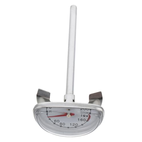 Hoement Edelstahl Ölthermometer mit Ständer Präzise Temperaturanzeige für Frittieröl Geeignet für Tiefgebackene Speisen Hitzebeständig und Stabil für Küche und Grill von Hoement