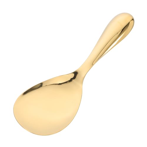 Hoement Edelstahl Reislöffel Verdickt Rutschfester Griff Praktischer Leicht zu Reinigender Servierlöffel für Küche Restaurant Hotel Glänzend und Langlebig nicht Haftend Vielseitig von Hoement