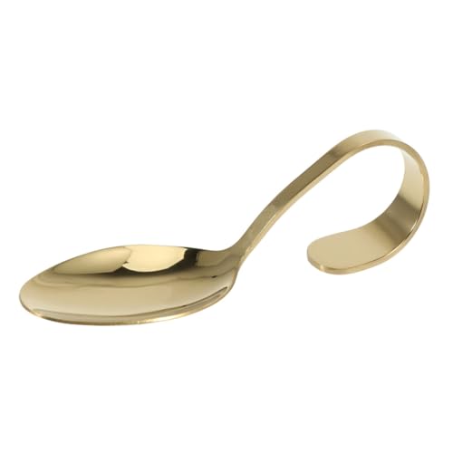 Hoement Edelstahl Servierlöffel mit Gebogenem Griff Poliert Spiegelglatt Robust und Verformungsfest für Buffet Hotelküche Hochzeit und Besondere Anlässe Goldfarbener Esslöffel Hoement Edelstahl Servierlöffel mit Gebogenem Griff Poliert Spiegelglatt Robust und Verformungsfest für Buffet Hotelküche Hochzeit und Besondere Anlässe Goldfarbener Esslöffel von Hoement