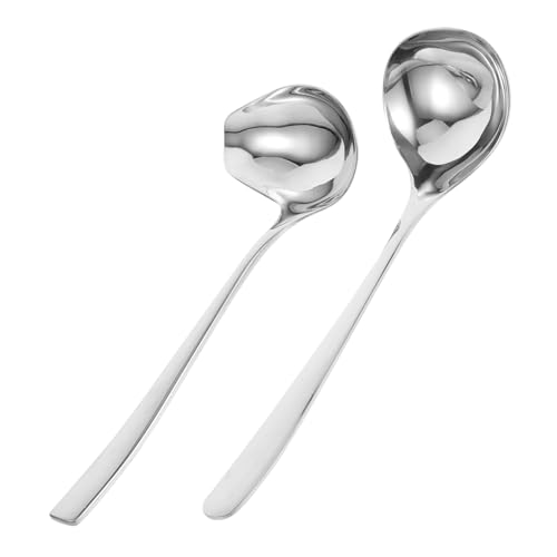 Hoement Edelstahl Soßenlöffel mit Ausgießer Küchenhelfer mit Langem Griff Vielseitiger Saucenlöffel für Dressing Öl Suppe Robust und Spülmaschinenfest für Zuhause und Gastronomie von Hoement