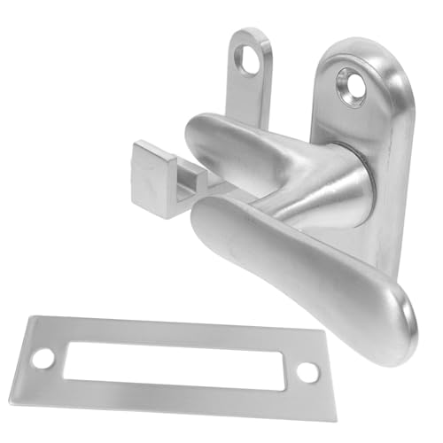 Hoement Edelstahl Türbolzen Riegelschloss Schiebetürschloss für Fenster Schrank Sicherheitsschloss Rostfrei Langlebig Einfache Montage von Hoement