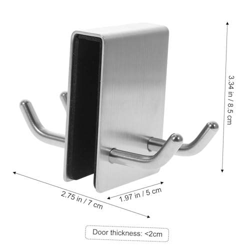 Hoement Edelstahl Türhaken Doppelseitig Rostfrei Kratzschutz Polsterschutz ohne Bohren Abnehmbar für Badetücher Jacken Schals Vielseitig Einsetzbar Glasfreundlich Tragfähig Hoement Edelstahl Türhaken Doppelseitig Rostfrei Kratzschutz Polsterschutz ohne Bohren Abnehmbar für Badetücher Jacken Schals Vielseitig Einsetzbar Glasfreundlich Tragfähig von Hoement