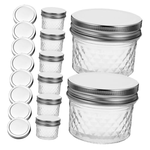 Hoement Einmachgläser mit Deckel aus Transparentem Glas Luftdicht Wiederverschließbare Marmeladengläser Vorratsbehälter für Honig Sirup Marmelade und Lebensmittelaufbewahrung Hoement Einmachgläser mit Deckel aus Transparentem Glas Luftdicht Wiederverschließbare Marmeladengläser Vorratsbehälter für Honig Sirup Marmelade und Lebensmittelaufbewahrung von Hoement