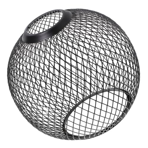 Hoement Eisen Draht Lampenschirm Kugelform Metall Lampenschirm für Tischlampe Robust Platzsparend Dekorativ Einfache Montage Vintage Stil Geeignet für Wohn Esszimmer von Hoement
