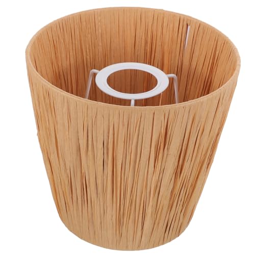 Hoement Ersatz Lampenschirm aus Papier und Metall Stehlampe und Tischlampe Langlebiger Stabiler Lampenschirm Einfache Montage Eleganter Kreativer Wohnraum dekorationsschirm Khaki von Hoement