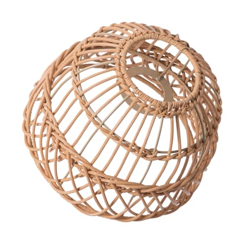 Hoement Geflochtener Lampenschirm aus Eisen und PP Stabiles Rattan imitat Dekorative Deckenleuchte für Wohnzimmer Schlafzimmer Bar und Restaurant Kompatibel mit Pendelleuchten Hoement Geflochtener Lampenschirm aus Eisen und PP Stabiles Rattan imitat Dekorative Deckenleuchte für Wohnzimmer Schlafzimmer Bar und Restaurant Kompatibel mit Pendelleuchten von Hoement
