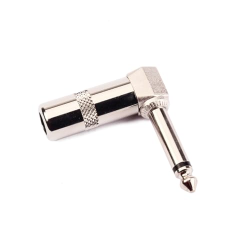 Hoement Gitarrenstecker Abgewinkelt Mono Klinkenstecker Audio Adapter Metallgehäuse Rutschfest für Gitarrenkabel Effekte von Hoement