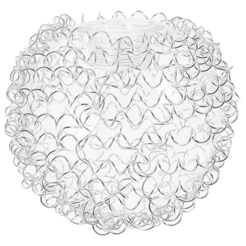 Hoement Glas Lampenschirm Kugelform Klar mit Aluminiumdraht Langlebiger Lampenschirm Ersatz für Fassung Vielseitig für Decken- Tisch Pendelleuchten Modernes Design für Schlafzimmer und von Hoement