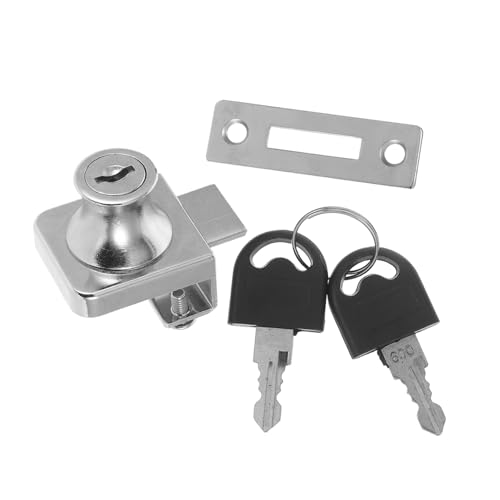 Hoement Glas Schranktürschloss aus Robustem Zinklegierung Material mit Schlüssel Vielseitig Einsetzbar für Vitrinen und Glasvitrinen Langlebig und Verschleißfest Moderner Eleganter Schutz von Hoement