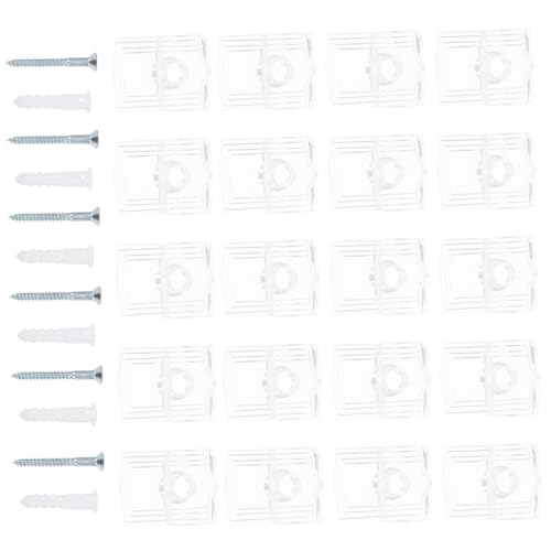 Hoement Glasklemmen mit Schrauben Kunststoff Spiegelhalter Spiegelbefestigung ohne Bohren für Badezimmerspiegel und Schwere Glasplatten Stabile Montage Elegante Halterung von Hoement