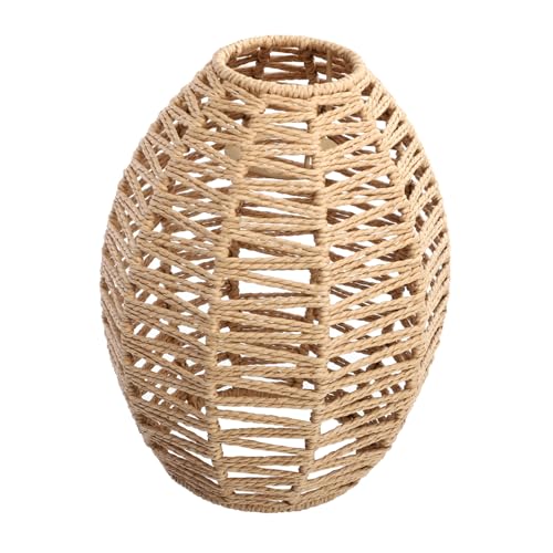 Hoement Handgewebter Lampenschirm aus Papierseil und Rustikaler Boho Stil Konischer Pendelleuchte Lampenabdeckung für Wohnzimmer Schlafzimmer Restaurant Stilvolle Wohnraumdekoration Hoement Handgewebter Lampenschirm aus Papierseil und Rustikaler Boho Stil Konischer Pendelleuchte Lampenabdeckung für Wohnzimmer Schlafzimmer Restaurant Stilvolle Wohnraumdekoration von Hoement