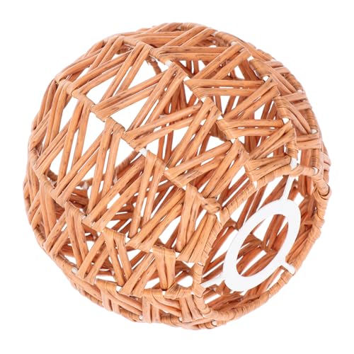 Hoement Handgewebter Vintage Lampenschirm aus Kunststoff rattan Robuster Deckenlampen ersatz Retro lampenschirm für Pendel Steh Tischlampen Einfach zu Reinigen Installieren von Hoement