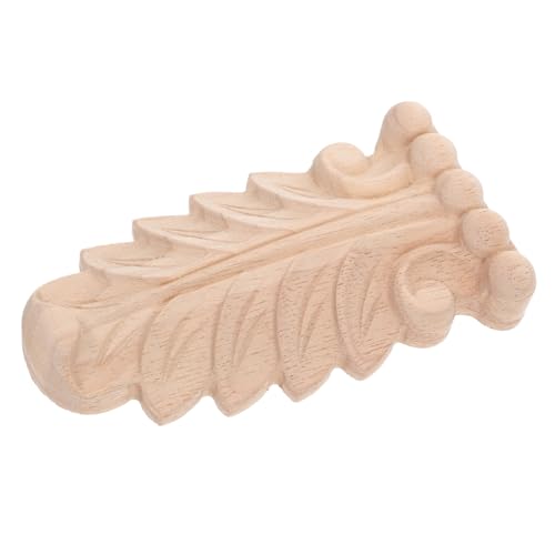 Hoement Holzgeschnitzte Applikation Unlackiert Römische Eckkonsole Klassisches Holzornament Möbeldeko Vintage Stil Einfach zu Montieren für Zuhause und Möbel von Hoement